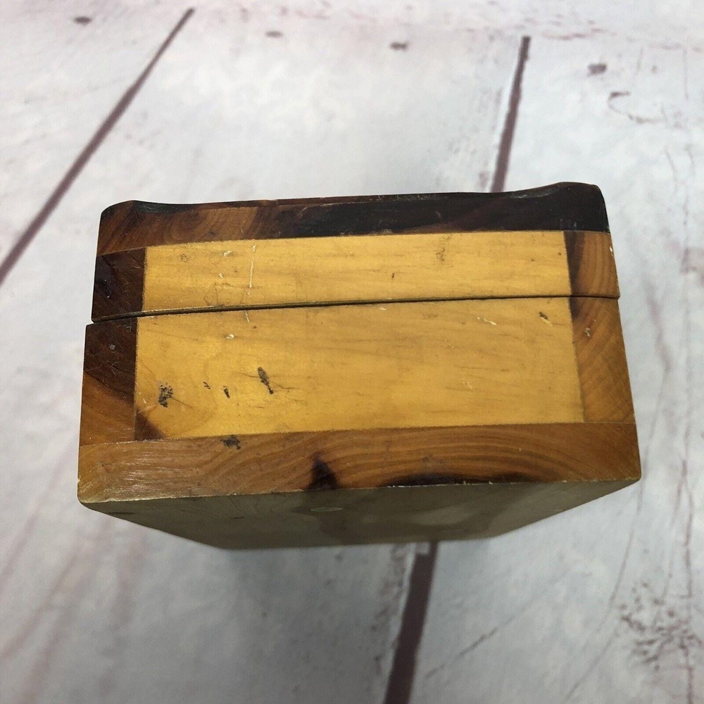 Vintage Wooden Box Trinket Jewlery Mother and Dad Wood Atlanta Georgia - Picture 8 of 8